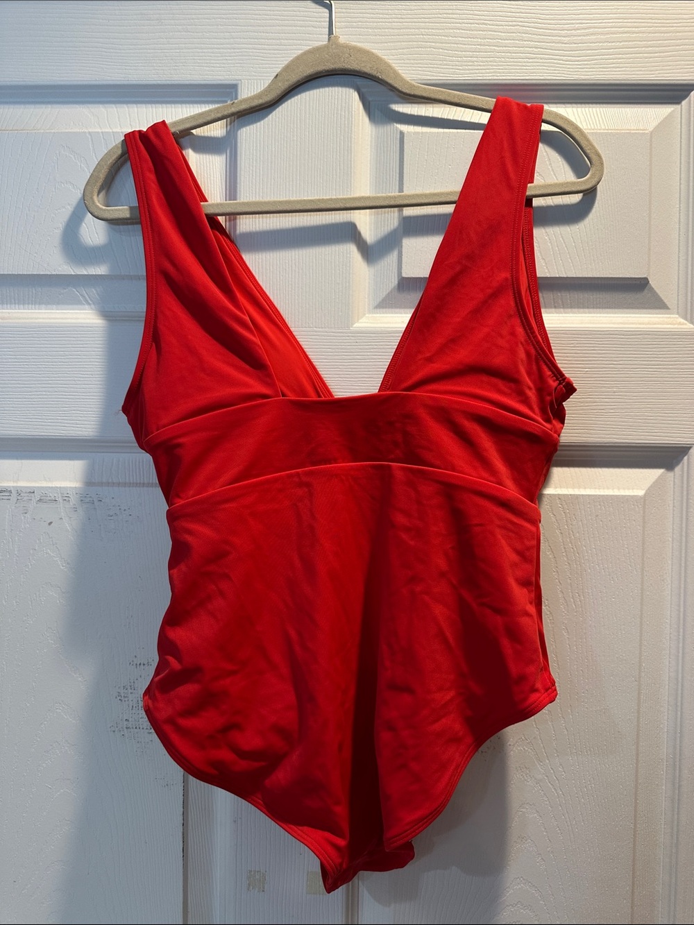 Andie Mykonos Red One-Piece Plunge Bathing Suit M Swimsuit - Picture 7 of 10